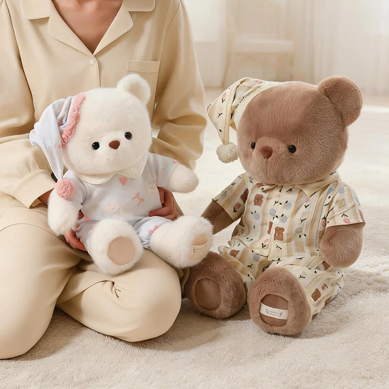 Soft Brown and White Bear Plushies in Matching Pajama Outfits Collection Decoration Accessory Fashion Creative Unique
Soft Brown and White Bear Plushies in Matching Pajama Outfits Collection Decoration Accessory Fashion Creative Unique