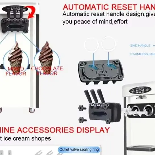 Vertical Fully Automatic Ice Cream Sundae Machine Commercial Three Flavor Fresh Maker for Business Use
Vertical Fully Automatic Ice Cream Sundae Machine Commercial Three Flavor Fresh Maker for Business Use