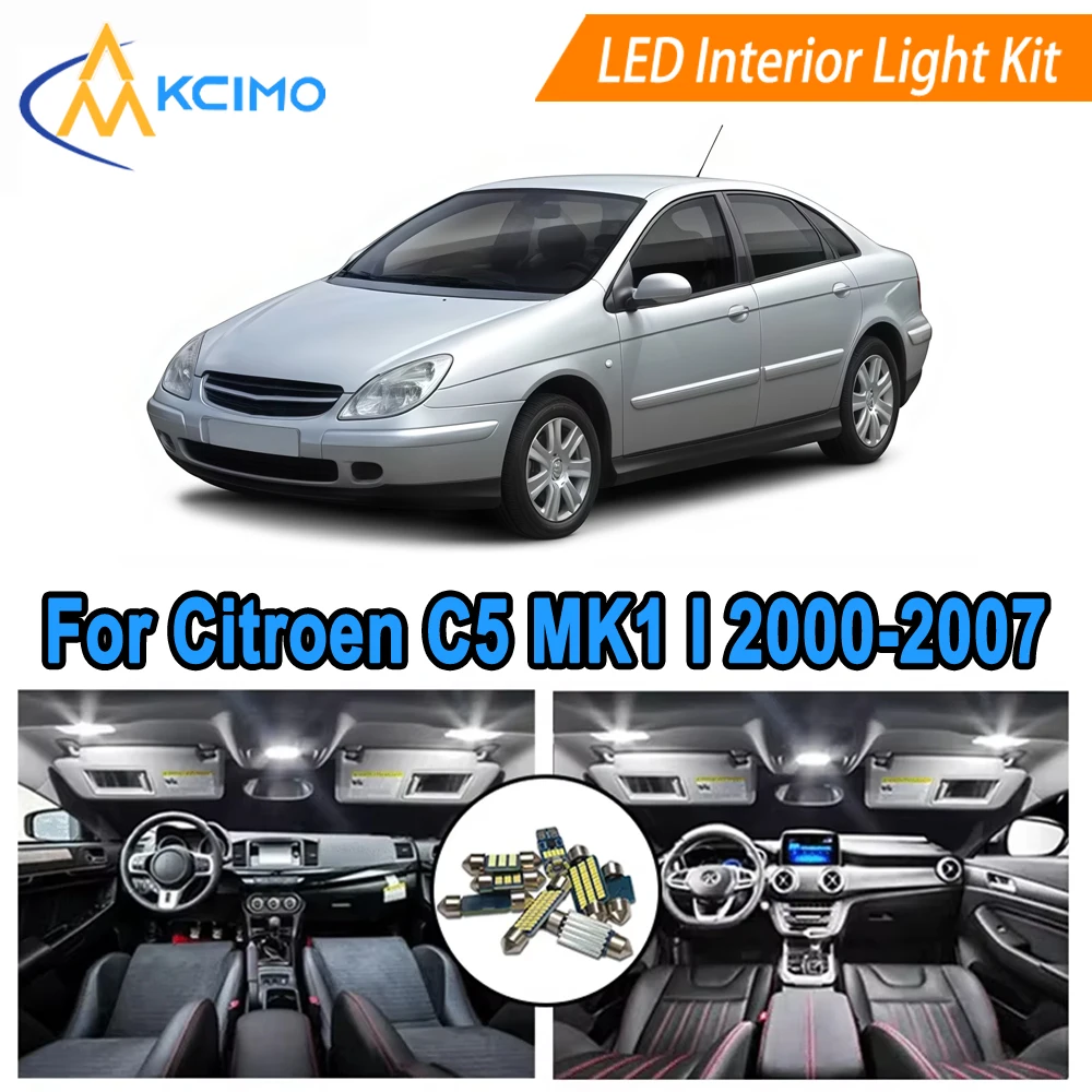 Interior Light Bulb Set For Citroen C5 MK1 I (2000-2007) Bright 6000K White/Blue Dome Map Door Light Bulbs Replacement
Interior Light Bulb Set For Citroen C5 MK1 I (2000-2007) Bright 6000K White/Blue Dome Map Door Light Bulbs Replacement