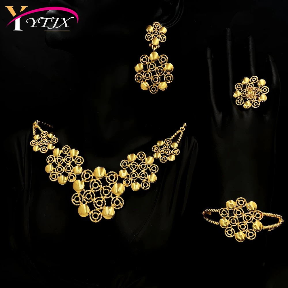 YTJX 4 Pcs Wedding Jewelry Set For Women Dubai Nigeria 18K Gold Plated Round Pendant Necklace Earring Ring 2025 New Party Gifts
YTJX 4 Pcs Wedding Jewelry Set For Women Dubai Nigeria 18K Gold Plated Round Pendant Necklace Earring Ring 2025 New Party Gifts