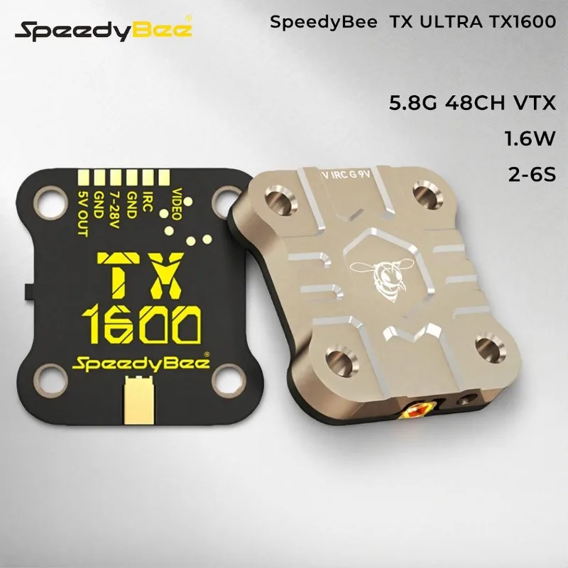SpeedyBee TX ULTRA TX1600 5.8ГГц 48 каналов 1.6Вт FPV VTX аналоговая передача изображения 2-6S Lipo для RC FPV дронов дальнего радиуса действия и гоночных дронов
SpeedyBee TX ULTRA TX1600 5.8ГГц 48 каналов 1.6Вт FPV VTX аналоговая передача изображения 2-6S Lipo для RC FPV дронов дальнего радиуса действия и гоночных дронов