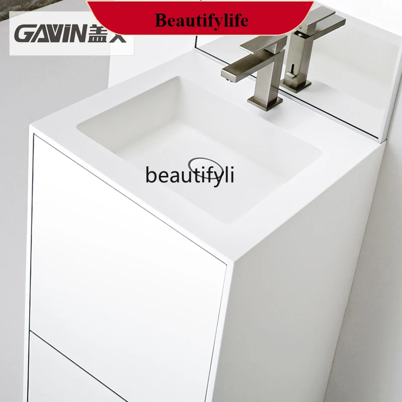 B185 Artificial stone hand wash storage basin column integrated basin toilet bathroom face wash column basin
B185 Artificial stone hand wash storage basin column integrated basin toilet bathroom face wash column basin