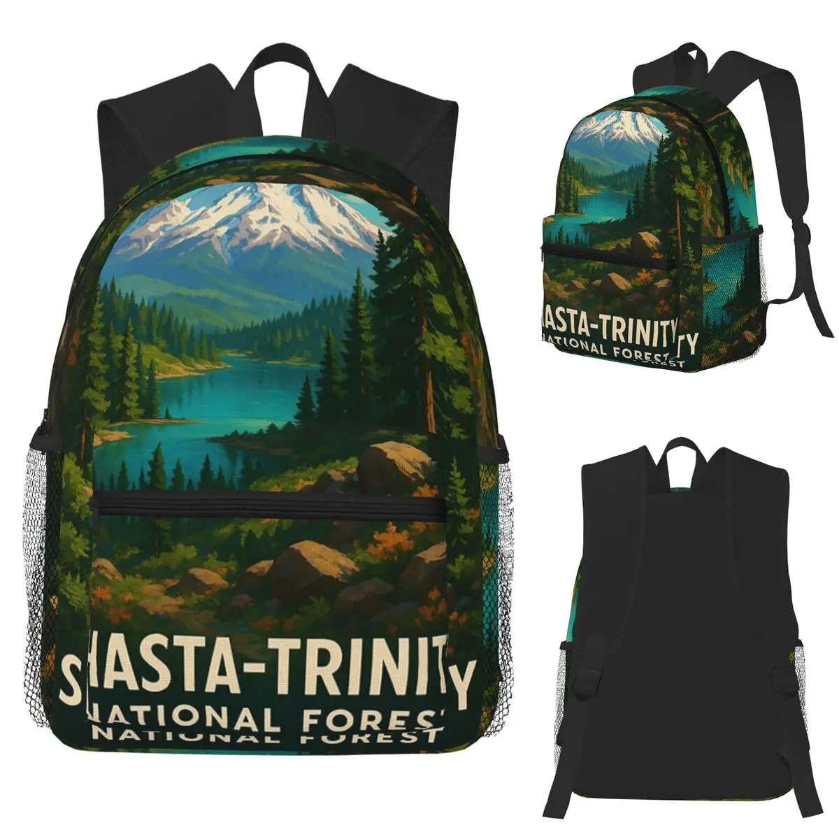 Mount Shasta And Lake In Shasta-Trinity National Forest Student Backpack School Bag Hiking Travel Daypack Bookbag Shoulder Bags
Mount Shasta And Lake In Shasta-Trinity National Forest Student Backpack School Bag Hiking Travel Daypack Bookbag Shoulder Bags