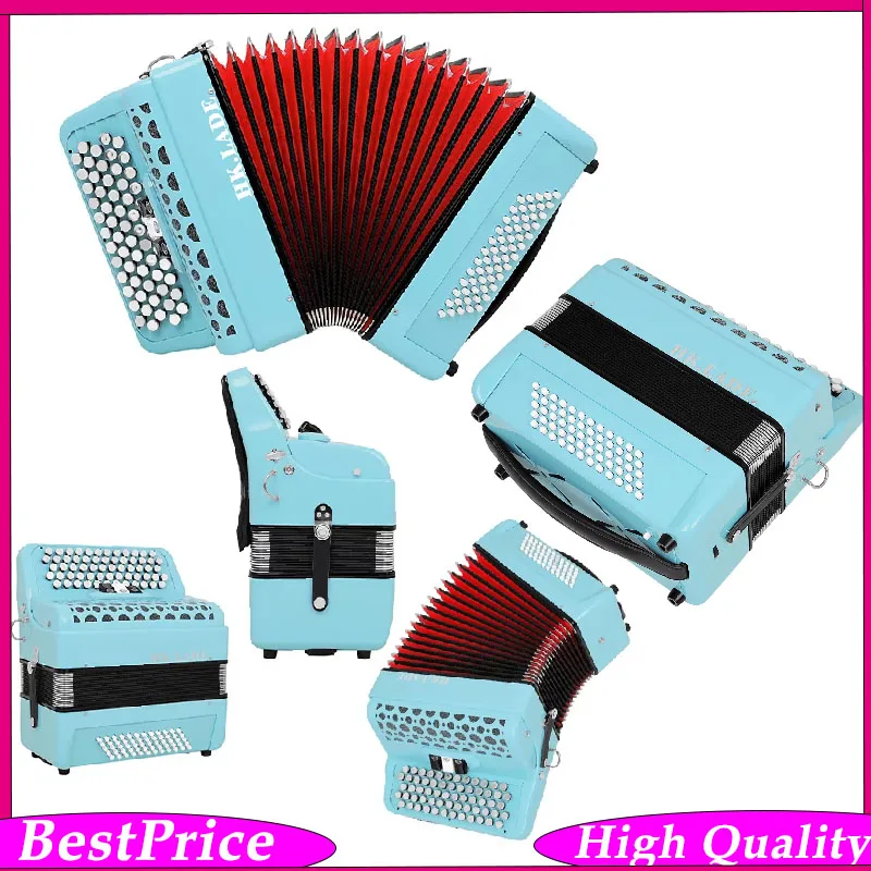 HK·LADE AH-300 62-Key 60-Bass Accordion Professional Bayan Button Accordion - Sheepskin Bellows, Anti-Slip Buttons
HK·LADE AH-300 62-Key 60-Bass Accordion Professional Bayan Button Accordion - Sheepskin Bellows, Anti-Slip Buttons