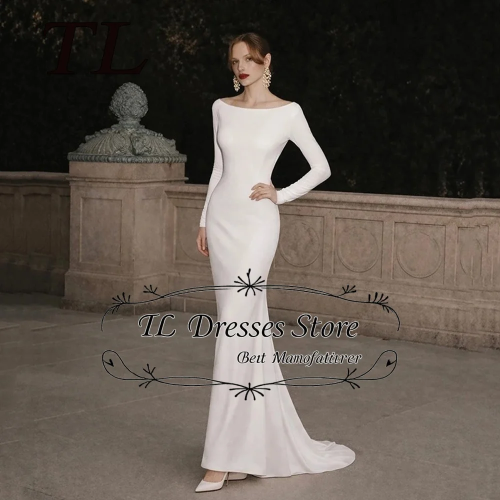 TL Simple Long Sleeves Mermaid Wedding Dress For Women 2026 O-Neck Open Back Bridal Gown Vestidos De Noiva Customized
TL Simple Long Sleeves Mermaid Wedding Dress For Women 2026 O-Neck Open Back Bridal Gown Vestidos De Noiva Customized