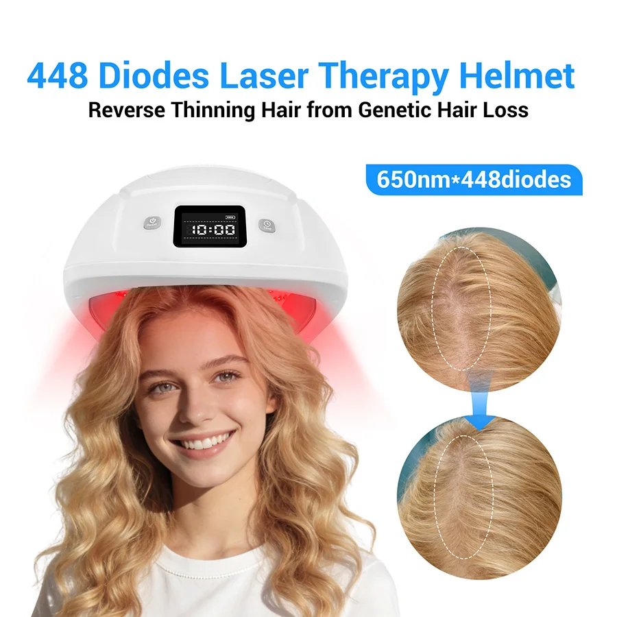 White Laser Cap Hot Sale Portable 650nm Red Light Helmet for Hair Growth Device 448 Diodes with 1 Year Warranty
White Laser Cap Hot Sale Portable 650nm Red Light Helmet for Hair Growth Device 448 Diodes with 1 Year Warranty