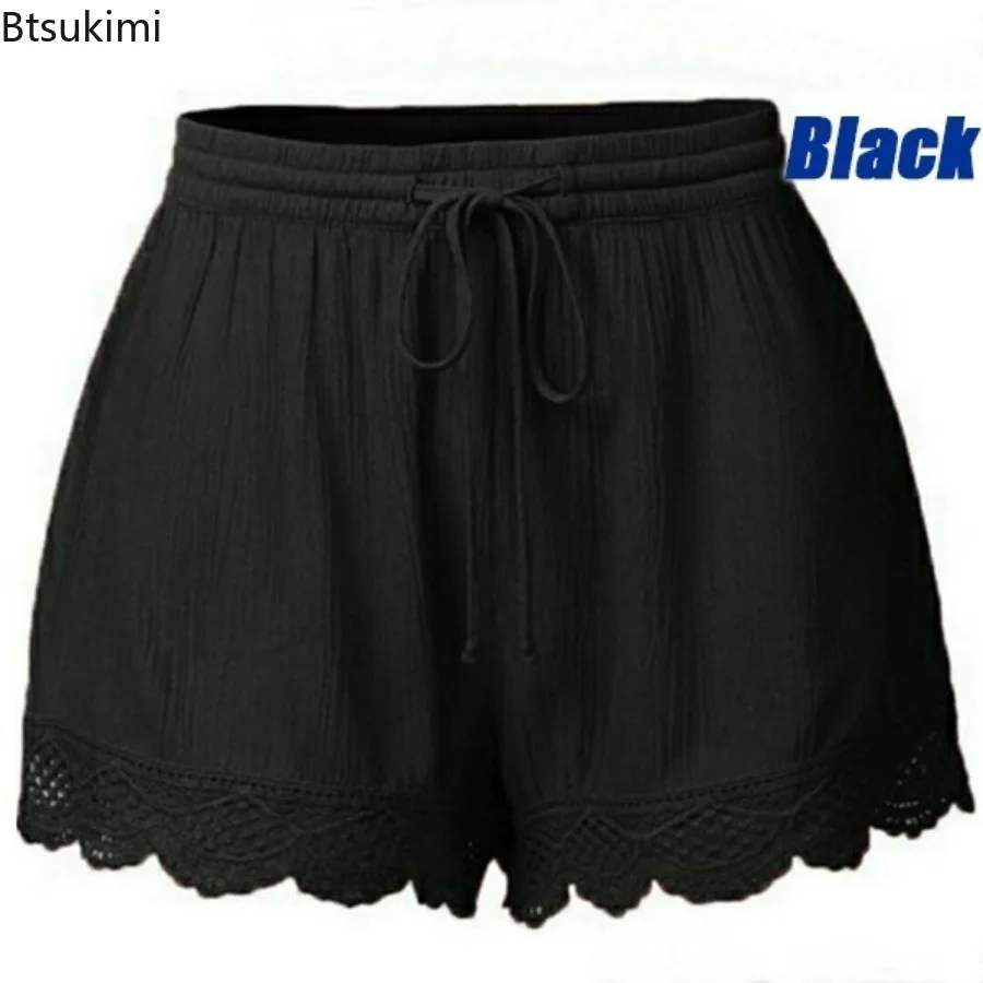 Hot Sale Women's Simple Casual Short Pants Summer Fashion Lace Splice Drawstring Loose Shorts Comfort Solid Outdoor Sport Pants
Hot Sale Women's Simple Casual Short Pants Summer Fashion Lace Splice Drawstring Loose Shorts Comfort Solid Outdoor Sport Pants