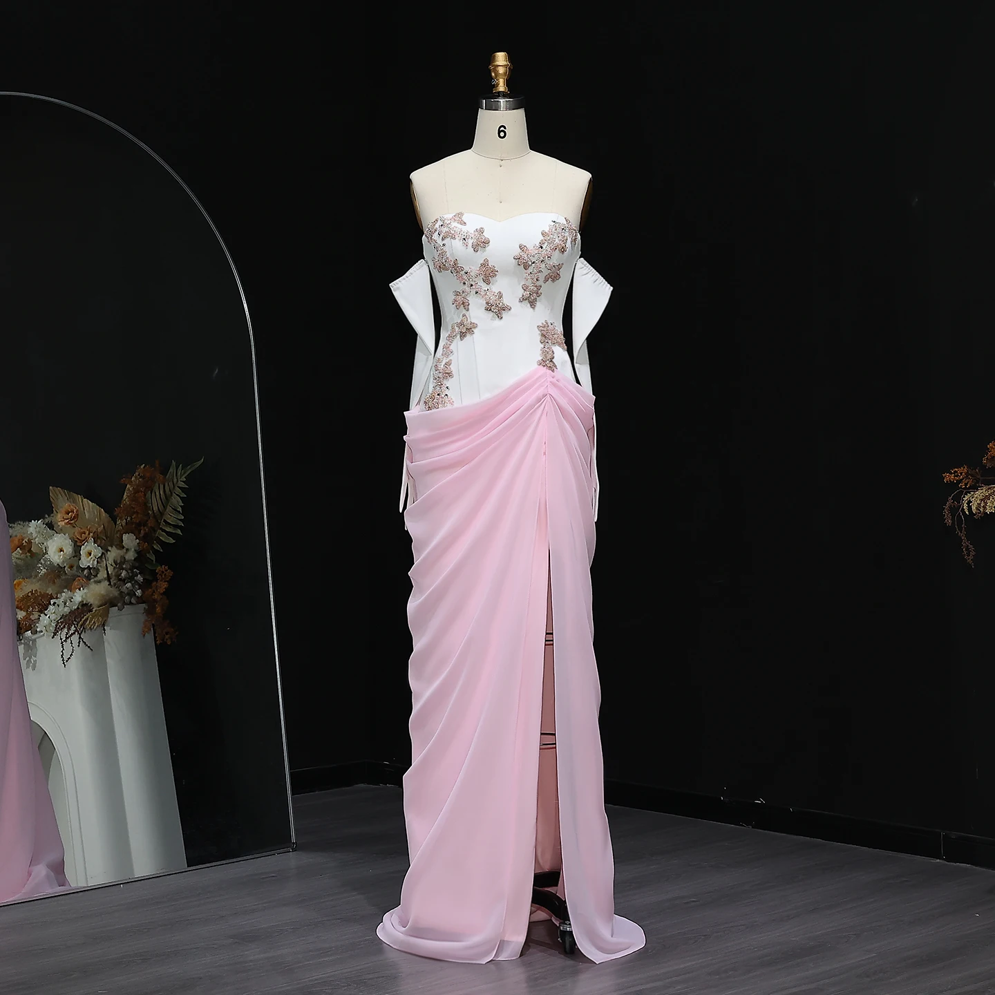 Sharon Said Luxury Off Shoulder Mermaid Evening Dress Long Sleeves 3D Flowers Slit Women Party Prom Dresses SS259 Customized
Sharon Said Luxury Off Shoulder Mermaid Evening Dress Long Sleeves 3D Flowers Slit Women Party Prom Dresses SS259 Customized