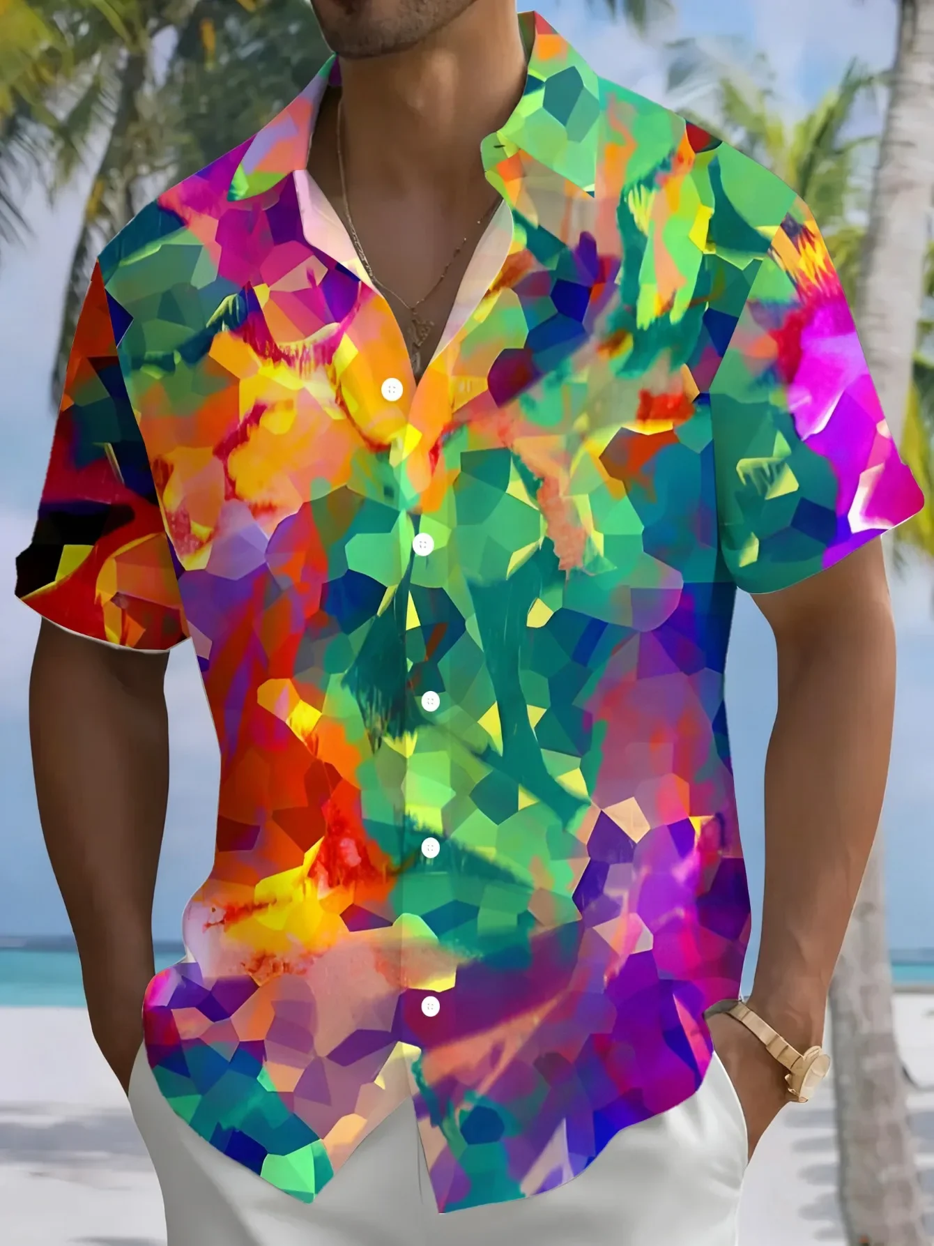 Men's Casual Breathable Shirt SummerMan Women Short Sleeve Hawaiian Fashion Print Lightweight Beach Party Tops
Men's Casual Breathable Shirt SummerMan Women Short Sleeve Hawaiian Fashion Print Lightweight Beach Party Tops