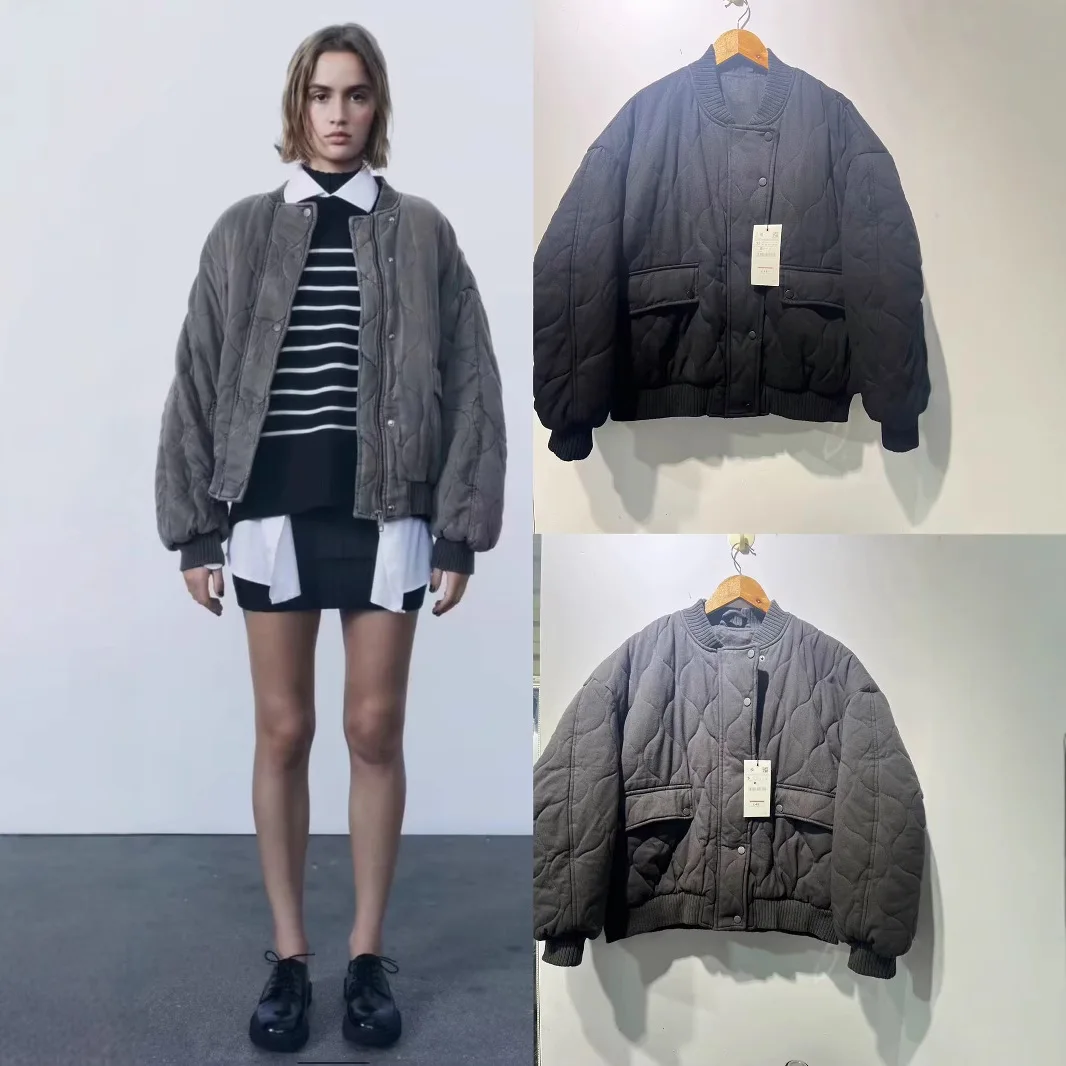 UZSC Women's Cotton Jacket Traf New Arrival Vintage Lenzing Rayon High Collar Large Pocket Decorative Quilted Coat for Women
UZSC Women's Cotton Jacket Traf New Arrival Vintage Lenzing Rayon High Collar Large Pocket Decorative Quilted Coat for Women
