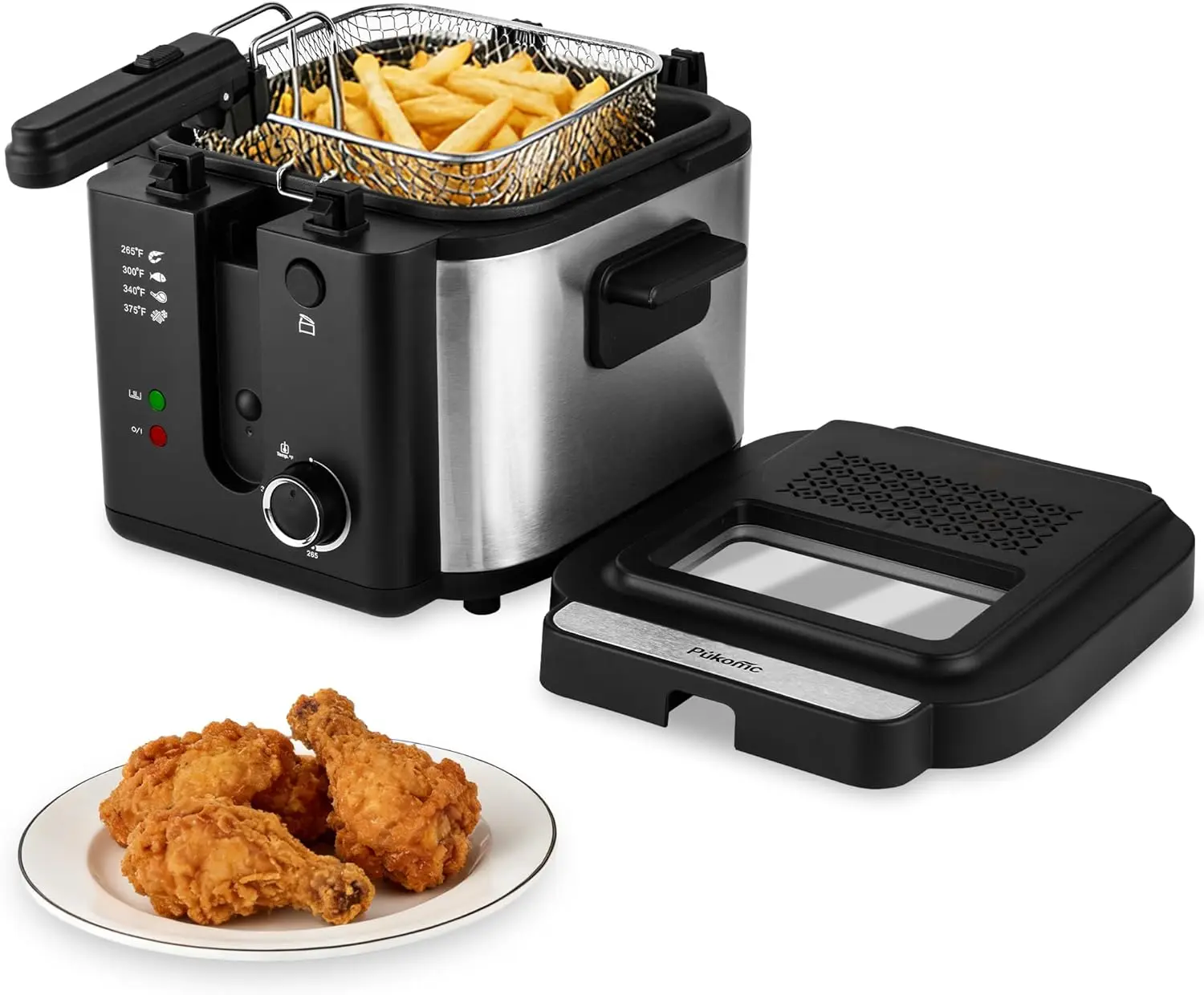 Electric Deep Fryer with Adjustable Temperature, Removable Lid, and 2.5L Non-Stick Pot for Easy Home Cooking
Electric Deep Fryer with Adjustable Temperature, Removable Lid, and 2.5L Non-Stick Pot for Easy Home Cooking