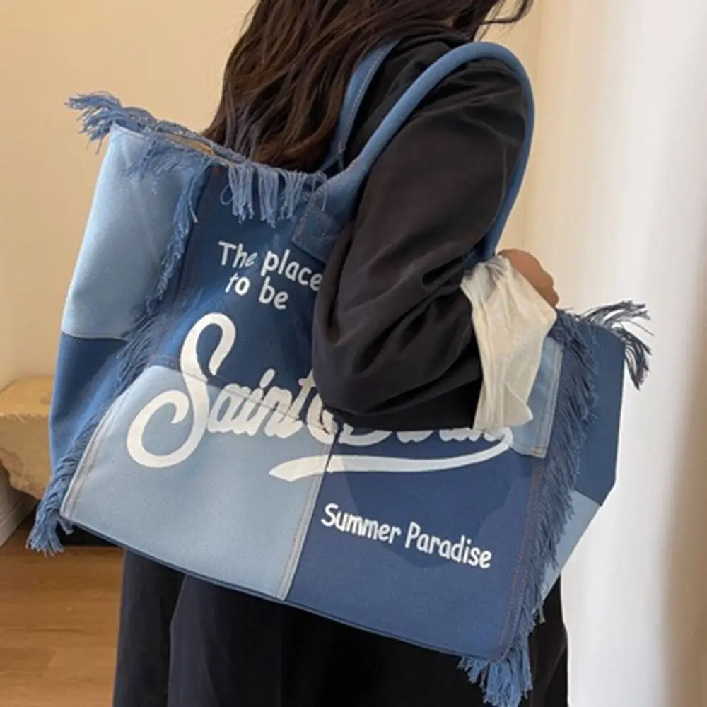 Vintage Tassel Design Women Canvas Bag Large Capacity INS Casual Shoulder Bag Simple Style High Quality Beach Tote Bag Travel
Vintage Tassel Design Women Canvas Bag Large Capacity INS Casual Shoulder Bag Simple Style High Quality Beach Tote Bag Travel
