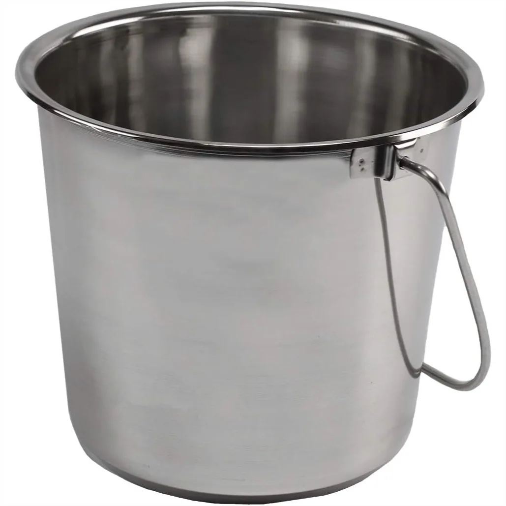 Stainless Steel Bucket 2 Gallon for Pets, Cleaning, Food Prep - Hang on Fences, Cages, Kennels
Stainless Steel Bucket 2 Gallon for Pets, Cleaning, Food Prep - Hang on Fences, Cages, Kennels