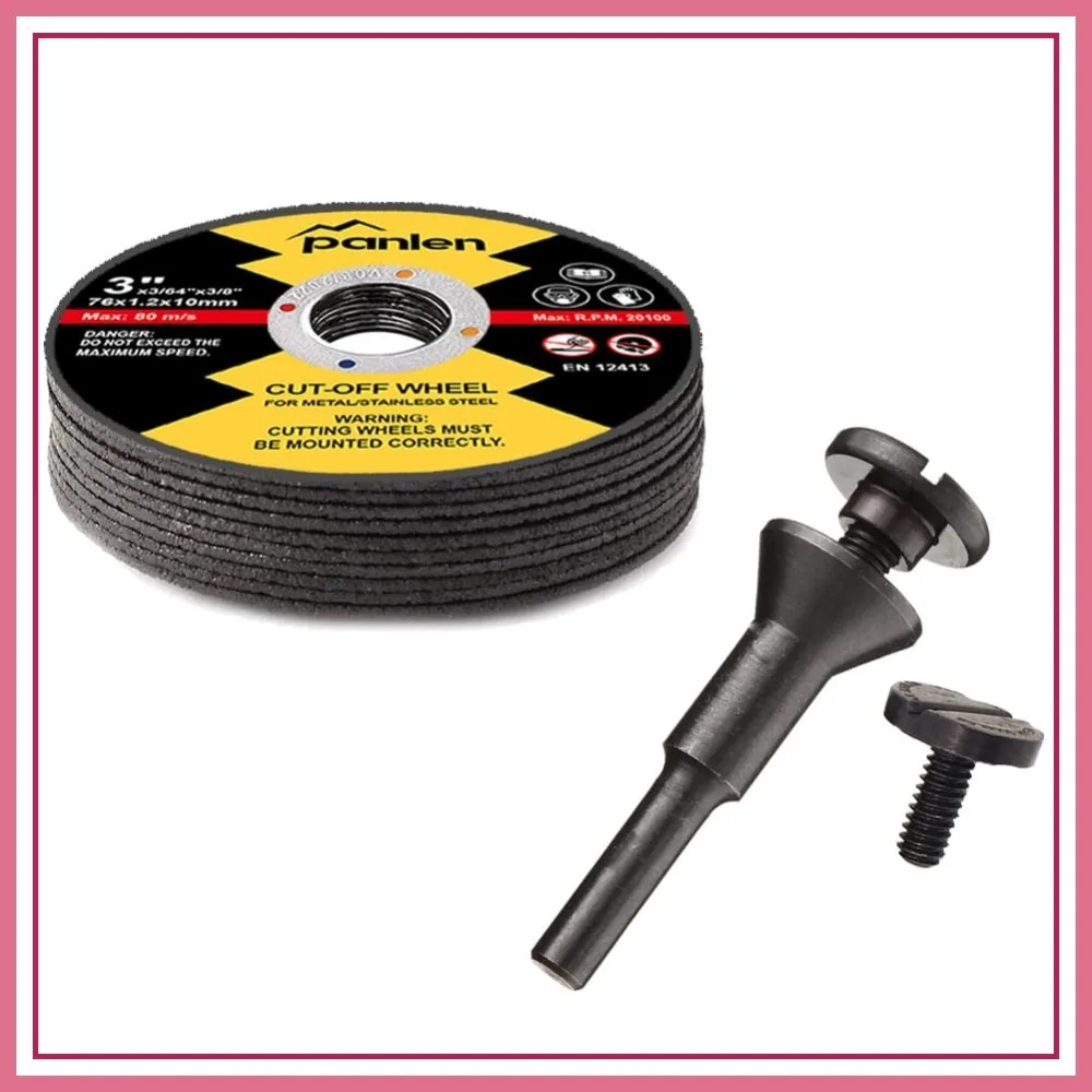 3inch 10 Pack Die Grinder Cutting Discs & Mandrel Kit 1/4" 3/8" Arbor
3inch 10 Pack Die Grinder Cutting Discs & Mandrel Kit 1/4" 3/8" Arbor