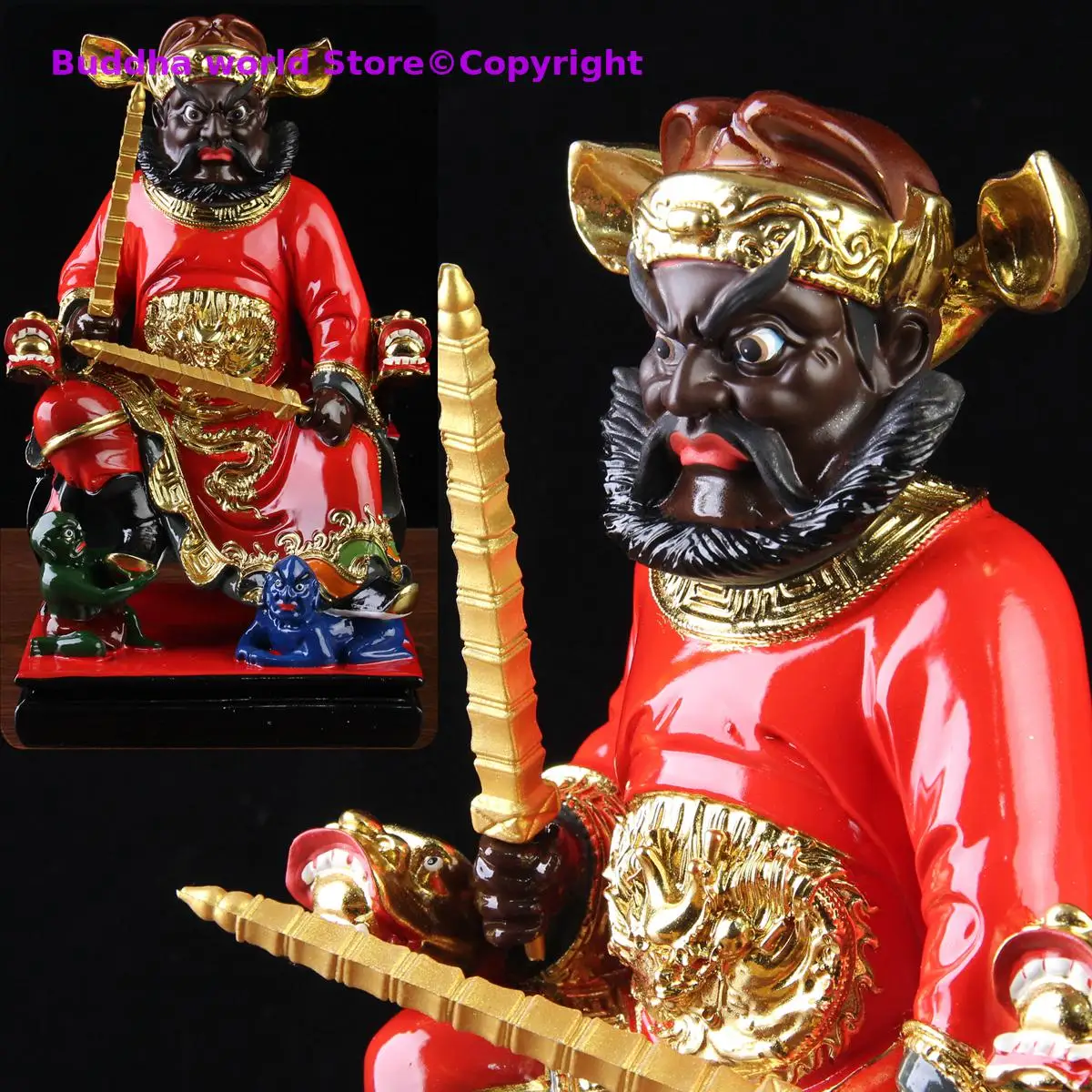 Hong Kong Southeast Asia Home temple Taoism Exorcism TIAN SHI ZHONG KUI statue exorcise evil spirits bring Good luck
Hong Kong Southeast Asia Home temple Taoism Exorcism TIAN SHI ZHONG KUI statue exorcise evil spirits bring Good luck