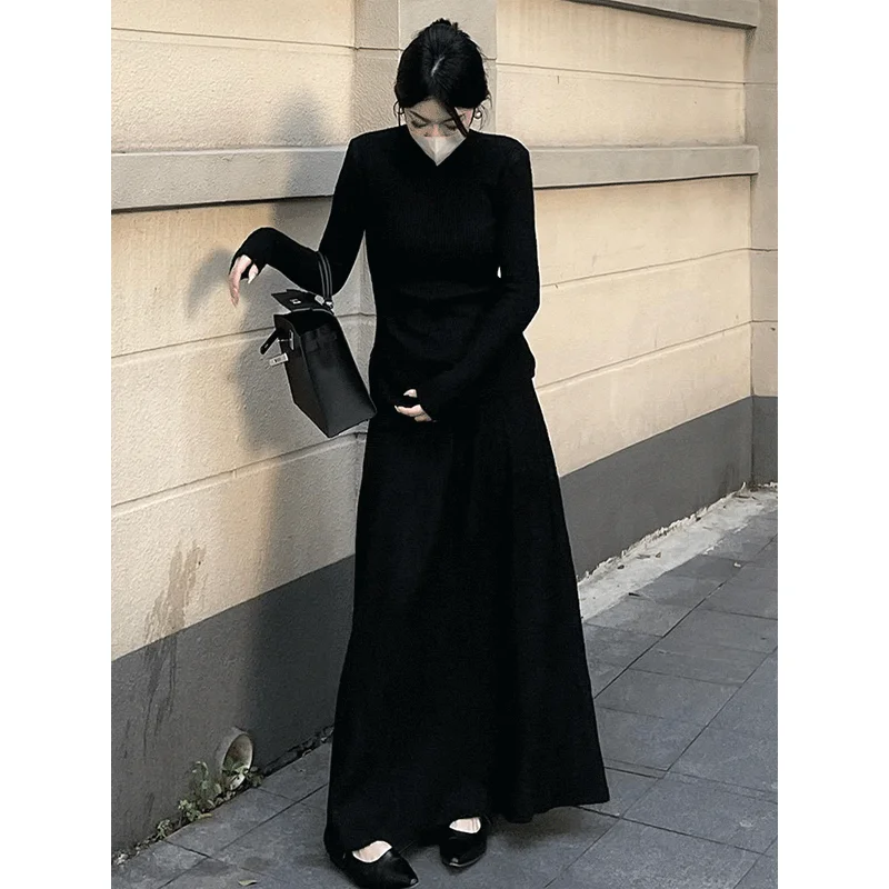 Модный утолщенный вязаный комплект с высоким воротником, женский осенне-зимний новый стиль, юбка с высокой талией, комплект из двух предметов E12154
Модный утолщенный вязаный комплект с высоким воротником, женский осенне-зимний новый стиль, юбка с высокой талией, комплект из двух предметов E12154