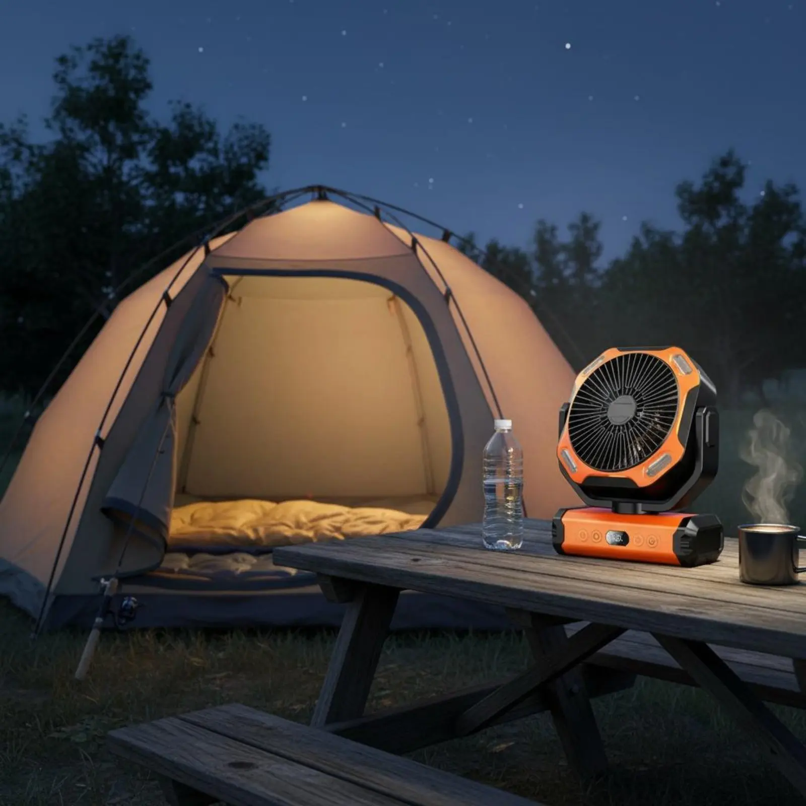 Hanging Tent Fan with Built-in Lighting Adjustable Head Battery-Powered Outdoor Fan Individual Cooling Device Quiet Function
Hanging Tent Fan with Built-in Lighting Adjustable Head Battery-Powered Outdoor Fan Individual Cooling Device Quiet Function