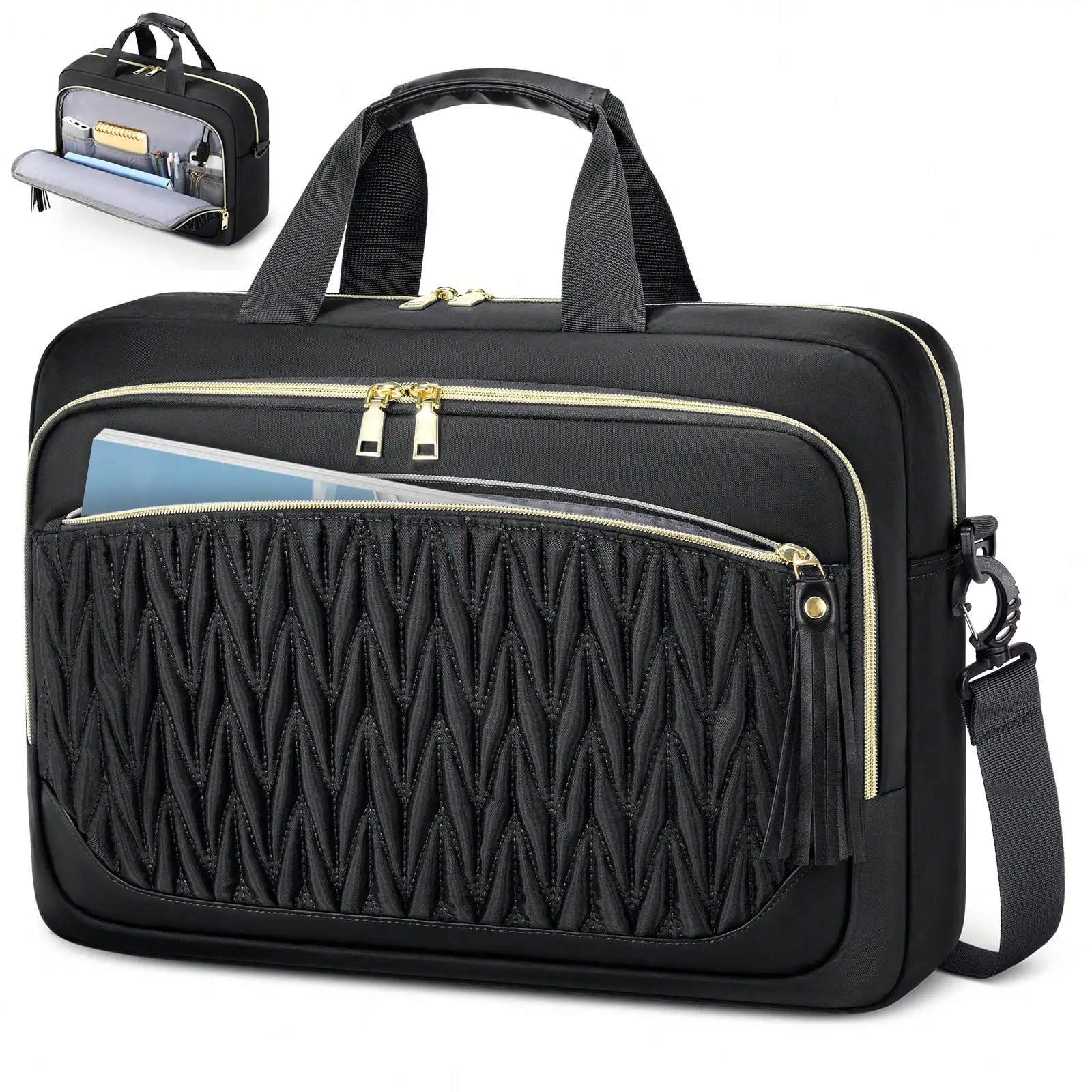 17.3 Inch Laptop Bag For Women Work Bag Large Briefcase Messenger Bags Tassel Design Teacher Tote Bag For Business Office Travel College
17.3 Inch Laptop Bag For Women Work Bag Large Briefcase Messenger Bags Tassel Design Teacher Tote Bag For Business Office Travel College