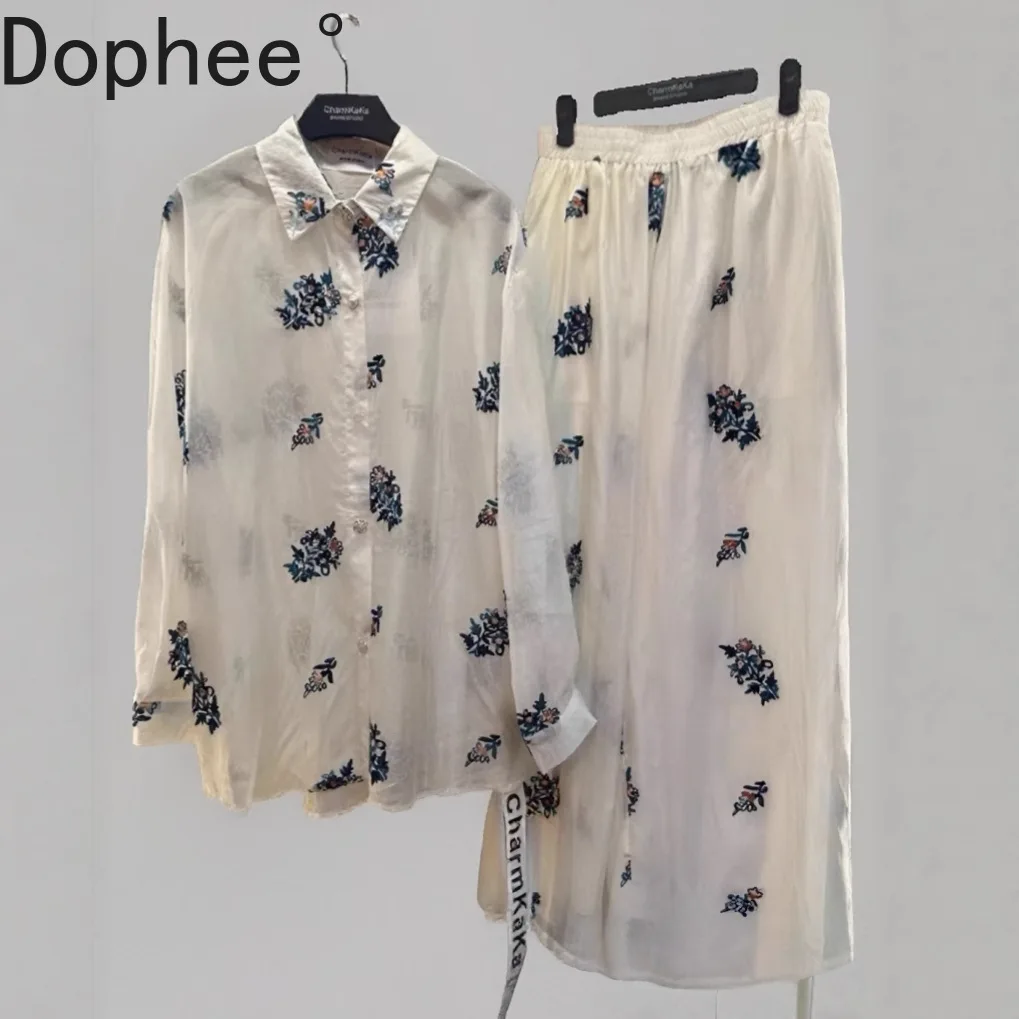 New Spring Autumn Cotton-linen Women Two-piece Set Diamonds Embroidery Long Sleeve Shirt Top + Elastic Waist Casual Trousers
New Spring Autumn Cotton-linen Women Two-piece Set Diamonds Embroidery Long Sleeve Shirt Top + Elastic Waist Casual Trousers