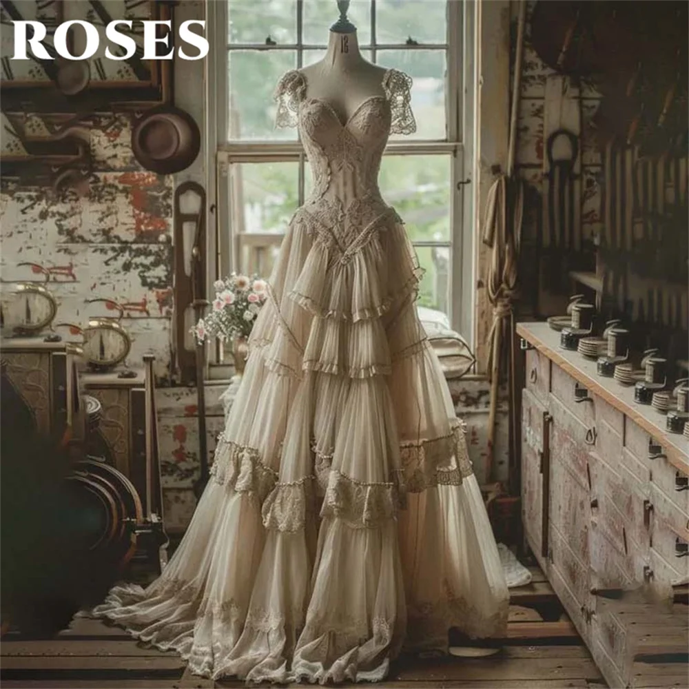 ROSES Ivory Elegant Prom Dress Appliques Lace Sweetheart Formal Gown Pleats Lace A-Line Regular Sleeve Evening Dress Customized
ROSES Ivory Elegant Prom Dress Appliques Lace Sweetheart Formal Gown Pleats Lace A-Line Regular Sleeve Evening Dress Customized