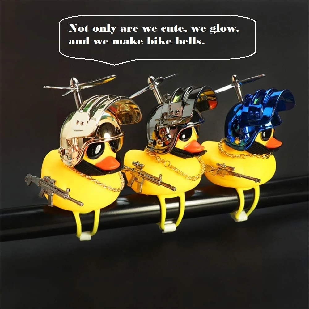 Cute Ducky Rubber Bike Bell Bicycle Decoration With LED Light For Bicycle Children's Balance Bike Cycling Horn Bell Accessories
Cute Ducky Rubber Bike Bell Bicycle Decoration With LED Light For Bicycle Children's Balance Bike Cycling Horn Bell Accessories