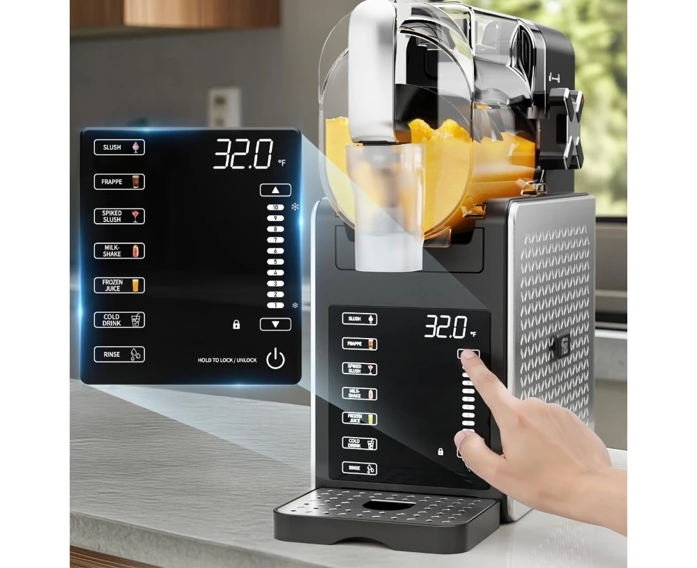 US Shipping Slushie Machine 92 oz Slushy Maker for Home 6 Preset Programs Quiet Operation LED Display Auto-Clean No Ice
US Shipping Slushie Machine 92 oz Slushy Maker for Home 6 Preset Programs Quiet Operation LED Display Auto-Clean No Ice