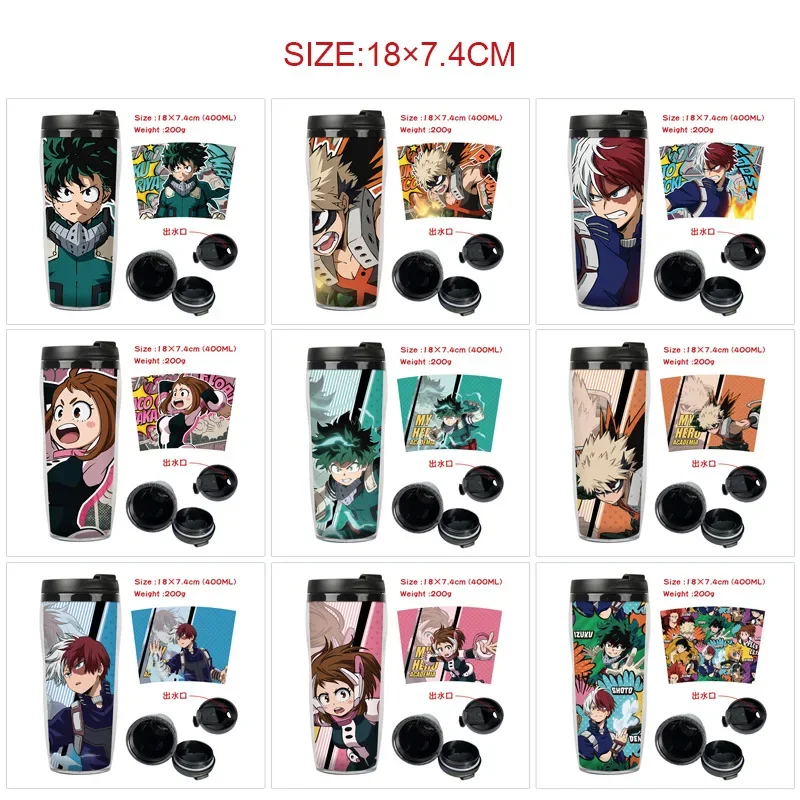 400ML Anime Water Cup My Hero Academia Duke Bakugou Student Cartoon Sport Boy Girls School Cold Water Plastic Cups Bottle
400ML Anime Water Cup My Hero Academia Duke Bakugou Student Cartoon Sport Boy Girls School Cold Water Plastic Cups Bottle
