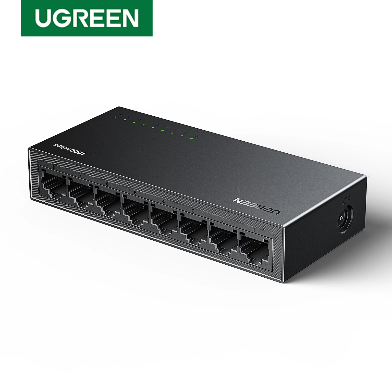 UGREEN Ethernet Switch 1000Mbps Mini Network Expension 8Ports All Gigabit for Router Lan Hub Full/Half Duplex Plug and Play
UGREEN Ethernet Switch 1000Mbps Mini Network Expension 8Ports All Gigabit for Router Lan Hub Full/Half Duplex Plug and Play