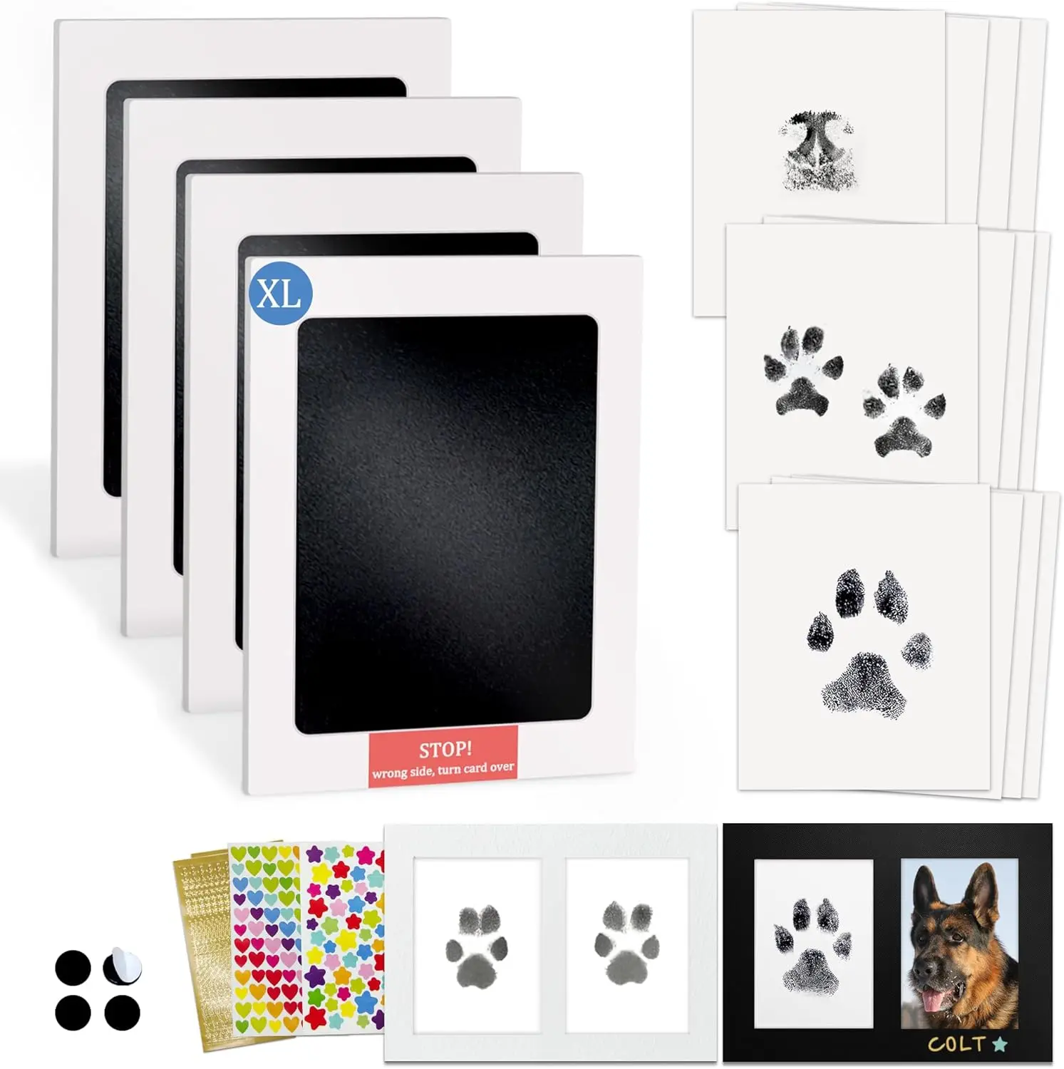 Extra Large Inkless Paw Print Kit, Mess-Free Clean Touch Ink Pad for Dogs Cats, Pet Safe Nose Print Keepsake, Personalized Gift for Pet Lovers
Extra Large Inkless Paw Print Kit, Mess-Free Clean Touch Ink Pad for Dogs Cats, Pet Safe Nose Print Keepsake, Personalized Gift for Pet Lovers