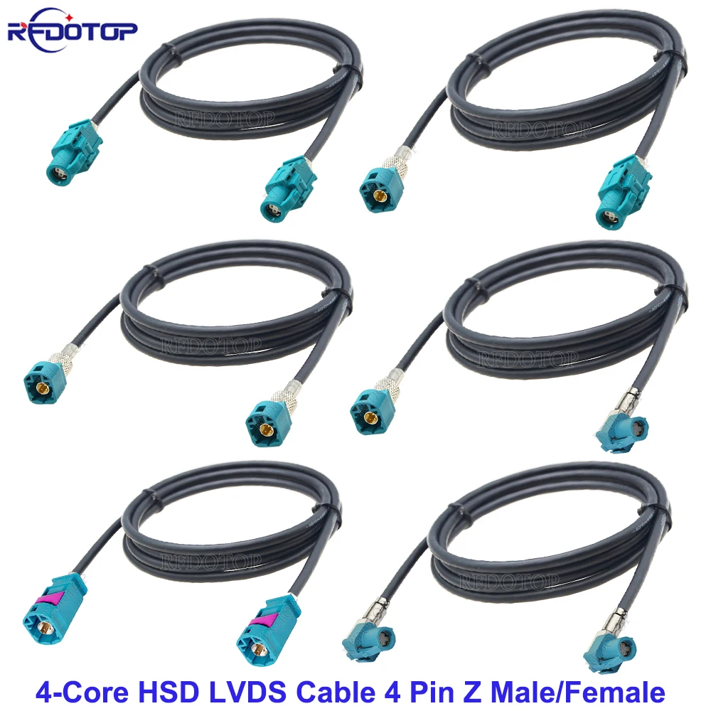 Universal HSD LVDS 4 Pin Water Blue Code Z Female to Z Male/FemaleVehicle High-speed Transmission Shielded 535 4-Core Cable
Universal HSD LVDS 4 Pin Water Blue Code Z Female to Z Male/FemaleVehicle High-speed Transmission Shielded 535 4-Core Cable