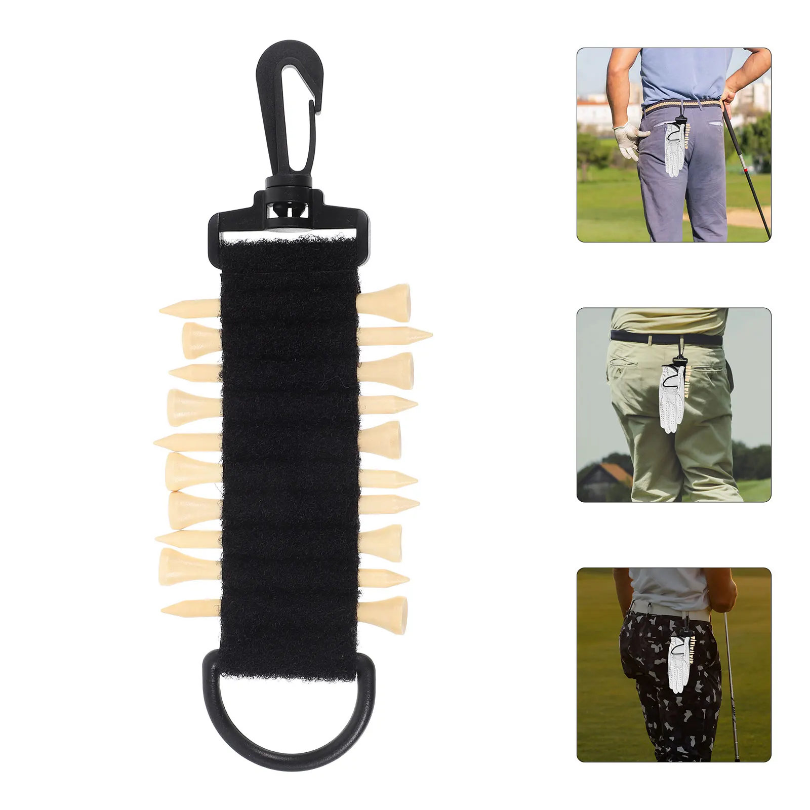 Golf Tee Holder Black Cloth Plastic Anti-Wear Accessories Tee Organizer Hanging Carrier Golfs Tees Container Golfing Supplies
Golf Tee Holder Black Cloth Plastic Anti-Wear Accessories Tee Organizer Hanging Carrier Golfs Tees Container Golfing Supplies