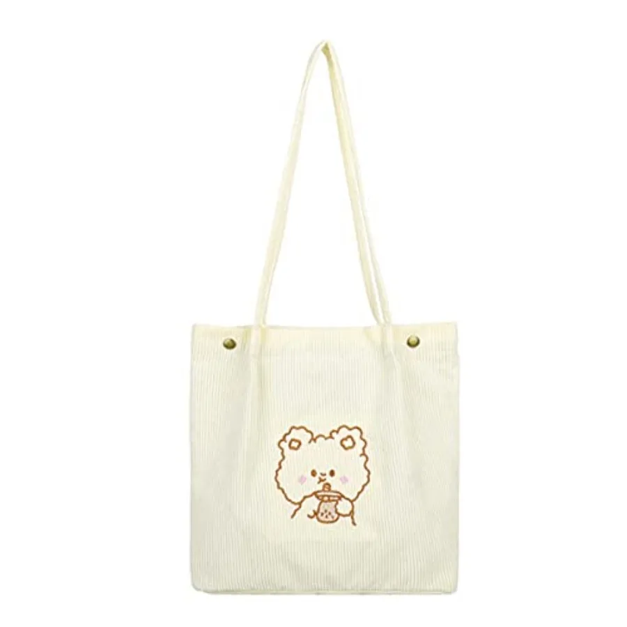 AWXZOM Corduroy Tote Bag for Women - Shoulder and Crossbody Cute Aesthetic Bag Bear Bottle
AWXZOM Corduroy Tote Bag for Women - Shoulder and Crossbody Cute Aesthetic Bag Bear Bottle