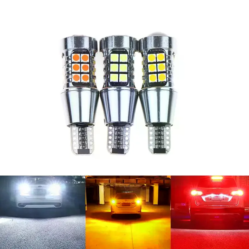 2 шт. ярких светодиодных ламп T15 3030 27SMD Canbus для автомобиля, мощные дополнительные стоп-сигналы, задние габаритные огни, фонари заднего хода
2 шт. ярких светодиодных ламп T15 3030 27SMD Canbus для автомобиля, мощные дополнительные стоп-сигналы, задние габаритные огни, фонари заднего хода