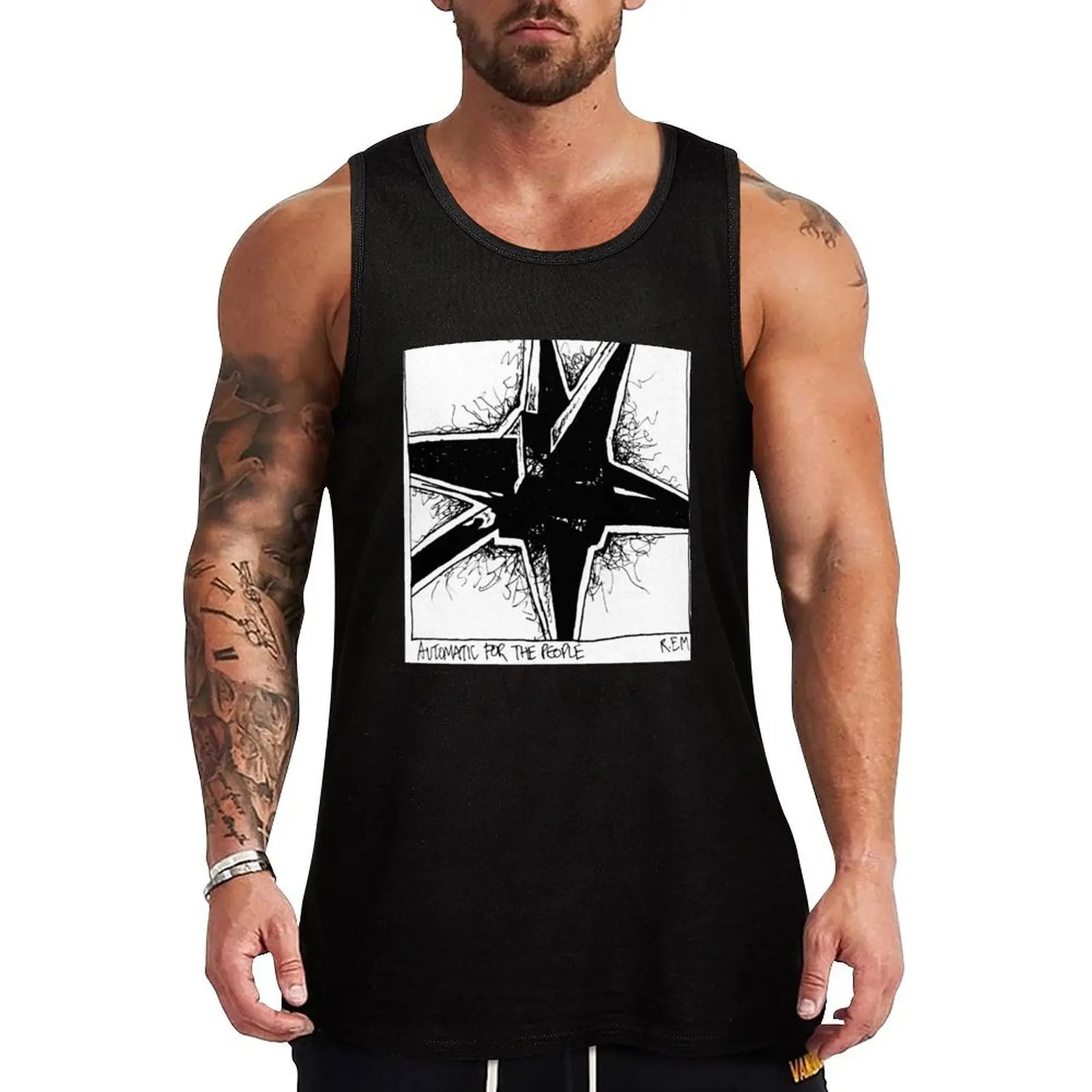 Automatic For The People Black Tank Top Street Casual Tank Top Urban Sleeveless Shirt
Automatic For The People Black Tank Top Street Casual Tank Top Urban Sleeveless Shirt