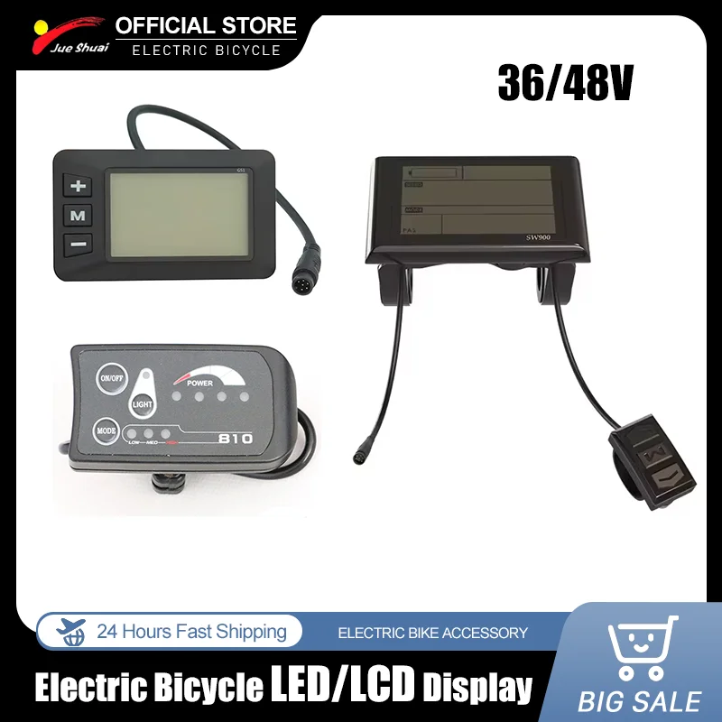Electric Bike LCD LED Display for 36V 48V Electric Bicycle Conversion Kit WF SM Connector Single/Dual Drive Bicycle Accessories
Electric Bike LCD LED Display for 36V 48V Electric Bicycle Conversion Kit WF SM Connector Single/Dual Drive Bicycle Accessories