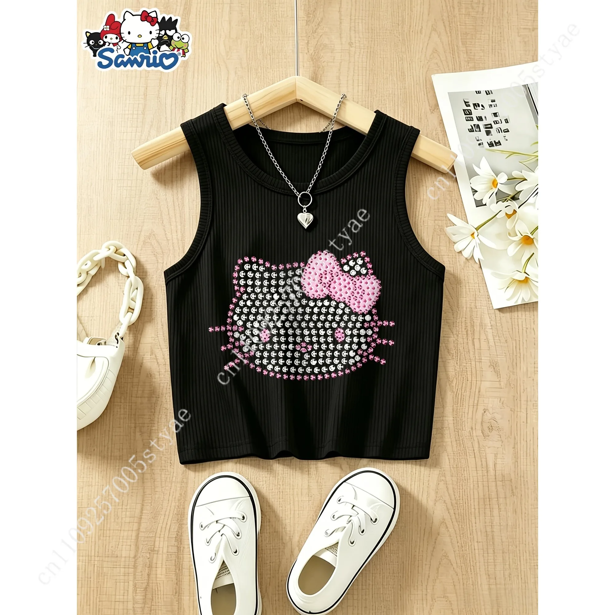 1pc Sanrio Hello Kitty Print Summer New Kids' Ribbed Tank Top for Outdoor Leisure Daily Home Wear and Sports Activities Summer
1pc Sanrio Hello Kitty Print Summer New Kids' Ribbed Tank Top for Outdoor Leisure Daily Home Wear and Sports Activities Summer
