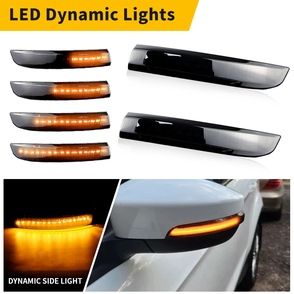 2PC Dynamic Sequential Blink LED Side Mirror Turn Signal Light For Ford Kuga / Escape EcoSpor 2013 2014 2015 2016 2017 2018 2019 
2PC Dynamic Sequential Blink LED Side Mirror Turn Signal Light For Ford Kuga / Escape EcoSpor 2013 2014 2015 2016 2017 2018 2019