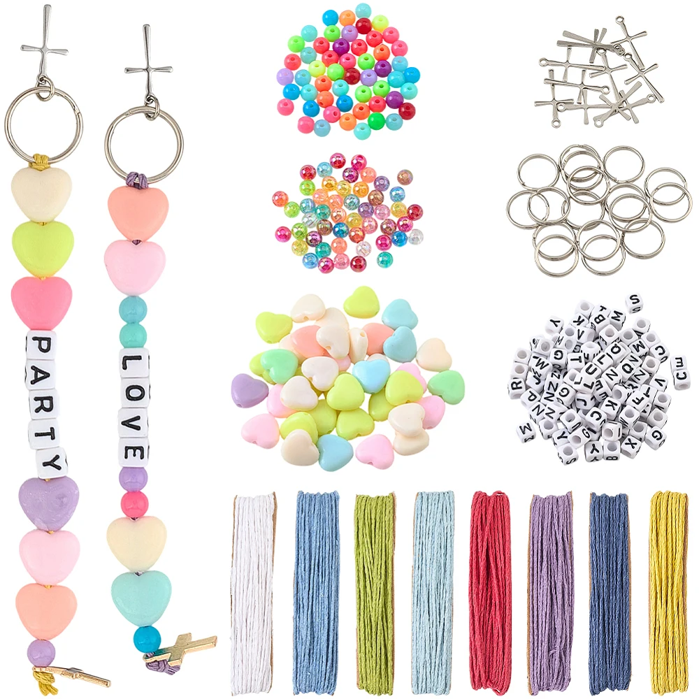 Diy Keychian Making Kits Including 20Pcs Jump Ring 2Pcs Cotton Thread 260Pcs Bead and 20Pcs Pendants Mixed Color 16x10x1mm
Diy Keychian Making Kits Including 20Pcs Jump Ring 2Pcs Cotton Thread 260Pcs Bead and 20Pcs Pendants Mixed Color 16x10x1mm