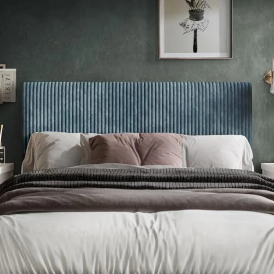 Queen Corduroy Velvet Upholstered Adjustable Headboard Light Blue
Queen Corduroy Velvet Upholstered Adjustable Headboard Light Blue