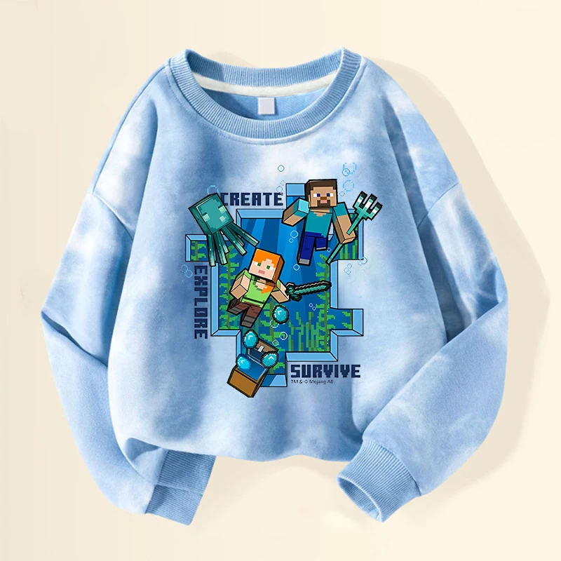 Miner Crafted Child Long Sleeve Crewneck Sweatshirt Game Themed Print TieDye Pullover Boys Winter Warm Top Anime Casual Clothing
Miner Crafted Child Long Sleeve Crewneck Sweatshirt Game Themed Print TieDye Pullover Boys Winter Warm Top Anime Casual Clothing