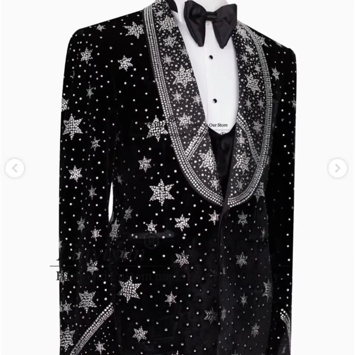 Black Authentic Embroidered Tuxedo Men Suits Luxury Beaded Male Prom Blazers Customized 3 Pieces Sets Wedding trajes para hombre
Black Authentic Embroidered Tuxedo Men Suits Luxury Beaded Male Prom Blazers Customized 3 Pieces Sets Wedding trajes para hombre
