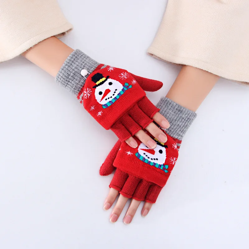 Christmas Winter Warm Gloves For Kids Cute Cartoon Half Finger Knitted Gloves Xmas Mittens For Children Over 14 Years
Christmas Winter Warm Gloves For Kids Cute Cartoon Half Finger Knitted Gloves Xmas Mittens For Children Over 14 Years