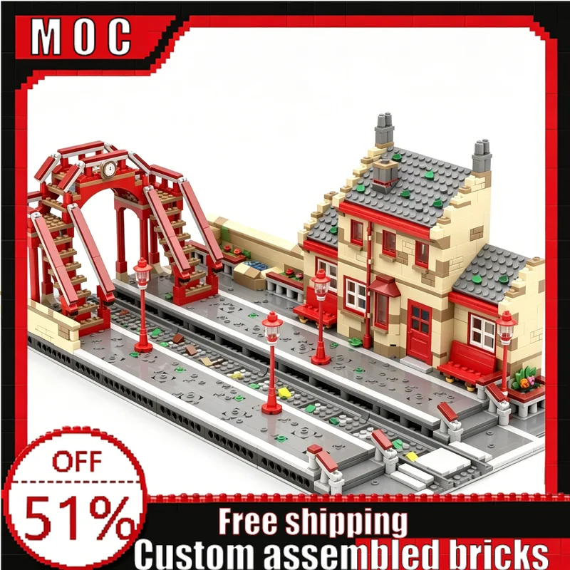1094 Parts MOC Station Modular Building Model City Railway Scene Building Blocks DIY Educational Toys Birthday Christmas Gifts
1094 Parts MOC Station Modular Building Model City Railway Scene Building Blocks DIY Educational Toys Birthday Christmas Gifts