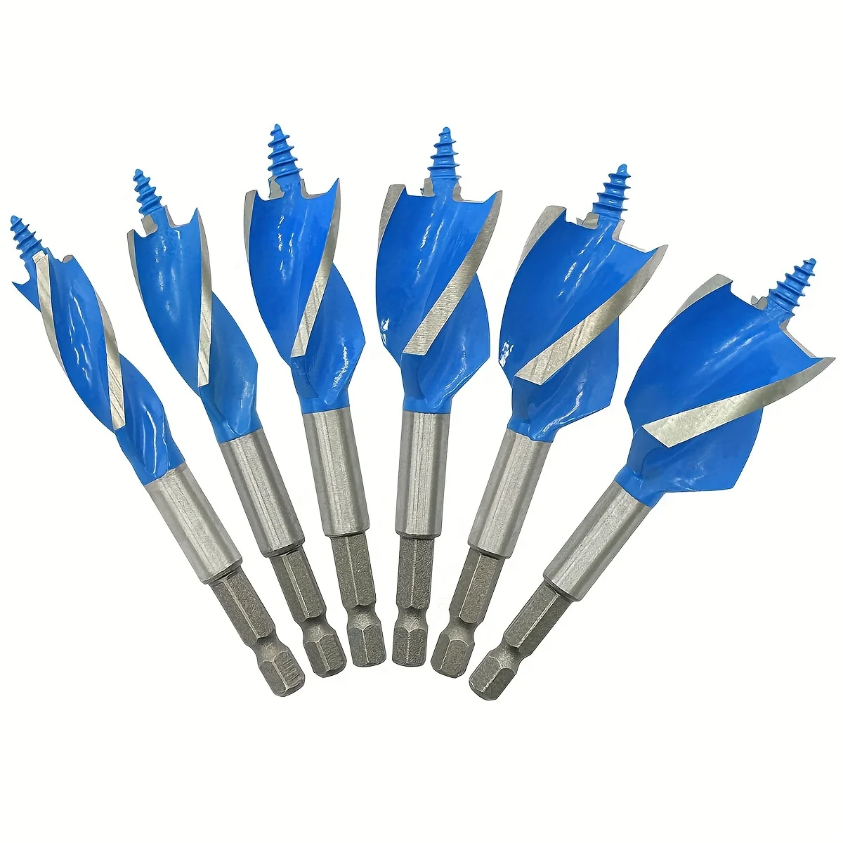 New 6-piece Woodworking Drill Set,Hexagonal Handle, for Door Lock, Drawer, Hole Drilling Four Slots and Four Blades
New 6-piece Woodworking Drill Set,Hexagonal Handle, for Door Lock, Drawer, Hole Drilling Four Slots and Four Blades