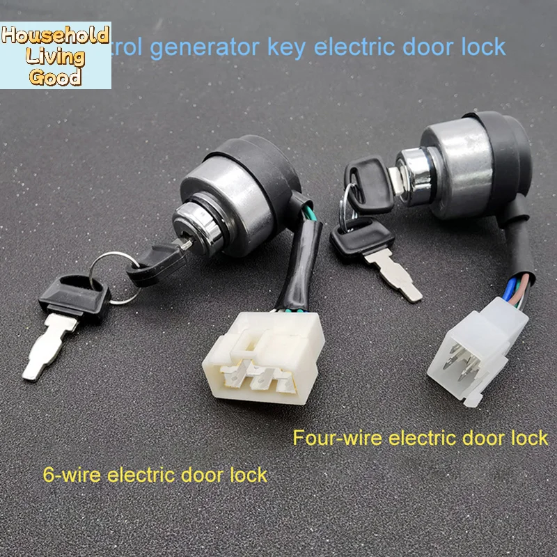 【4/6Wire Way Gasoline Generator Ignition Start Key Lock Combination Switch For 2-3KW 168F And 5-8kw 188F Generator Accessories】
【4/6Wire Way Gasoline Generator Ignition Start Key Lock Combination Switch For 2-3KW 168F And 5-8kw 188F Generator Accessories】