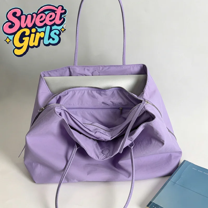 Nylon Women's Commuter Tote Bag Minimalist Large-capacity Tote Bag Ladies Multi-layer Waterproof Computer Shoulder Handbag
Nylon Women's Commuter Tote Bag Minimalist Large-capacity Tote Bag Ladies Multi-layer Waterproof Computer Shoulder Handbag