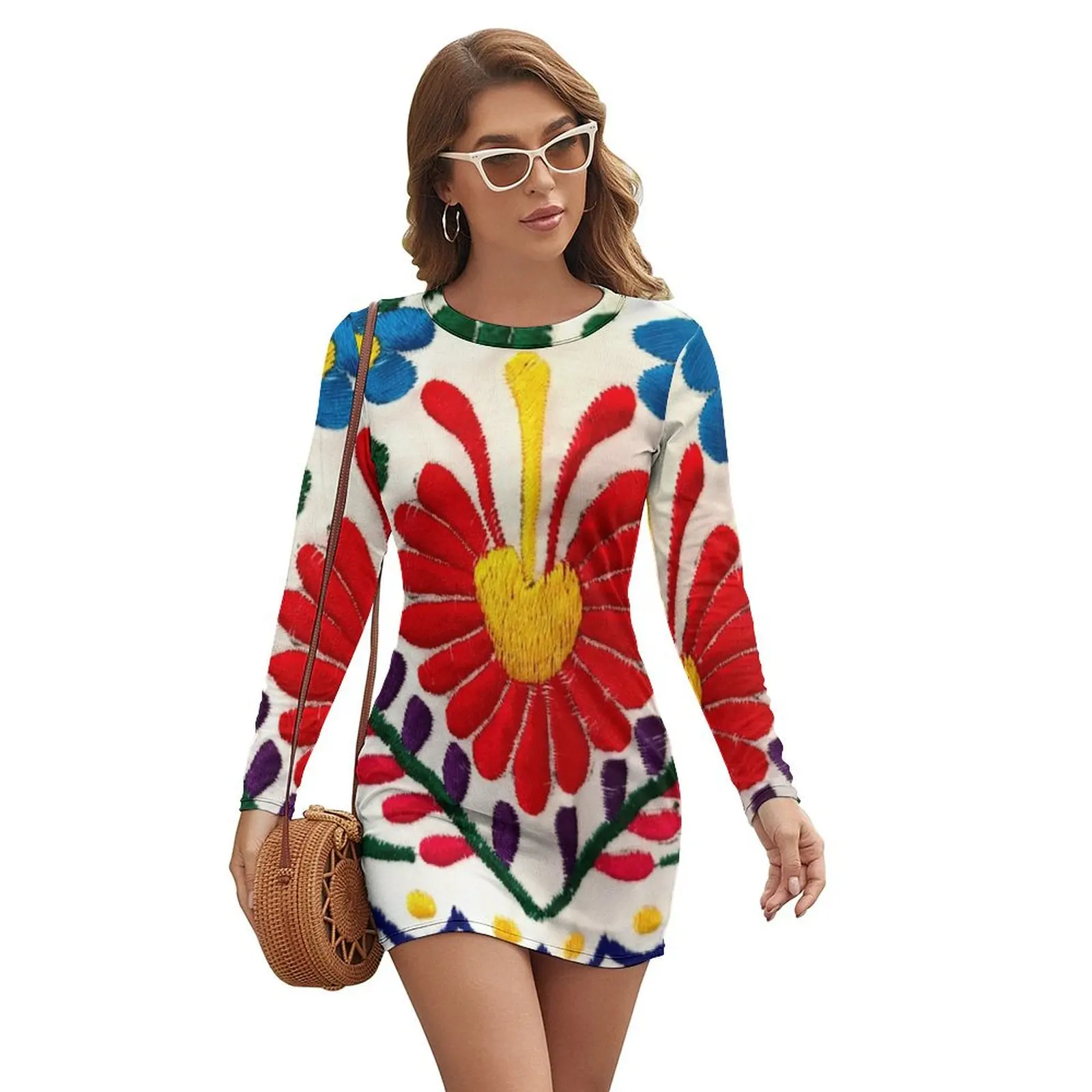 Mexican Flowers Long-sleeved Dress Women's summer dresses birthday dresses for women
Mexican Flowers Long-sleeved Dress Women's summer dresses birthday dresses for women