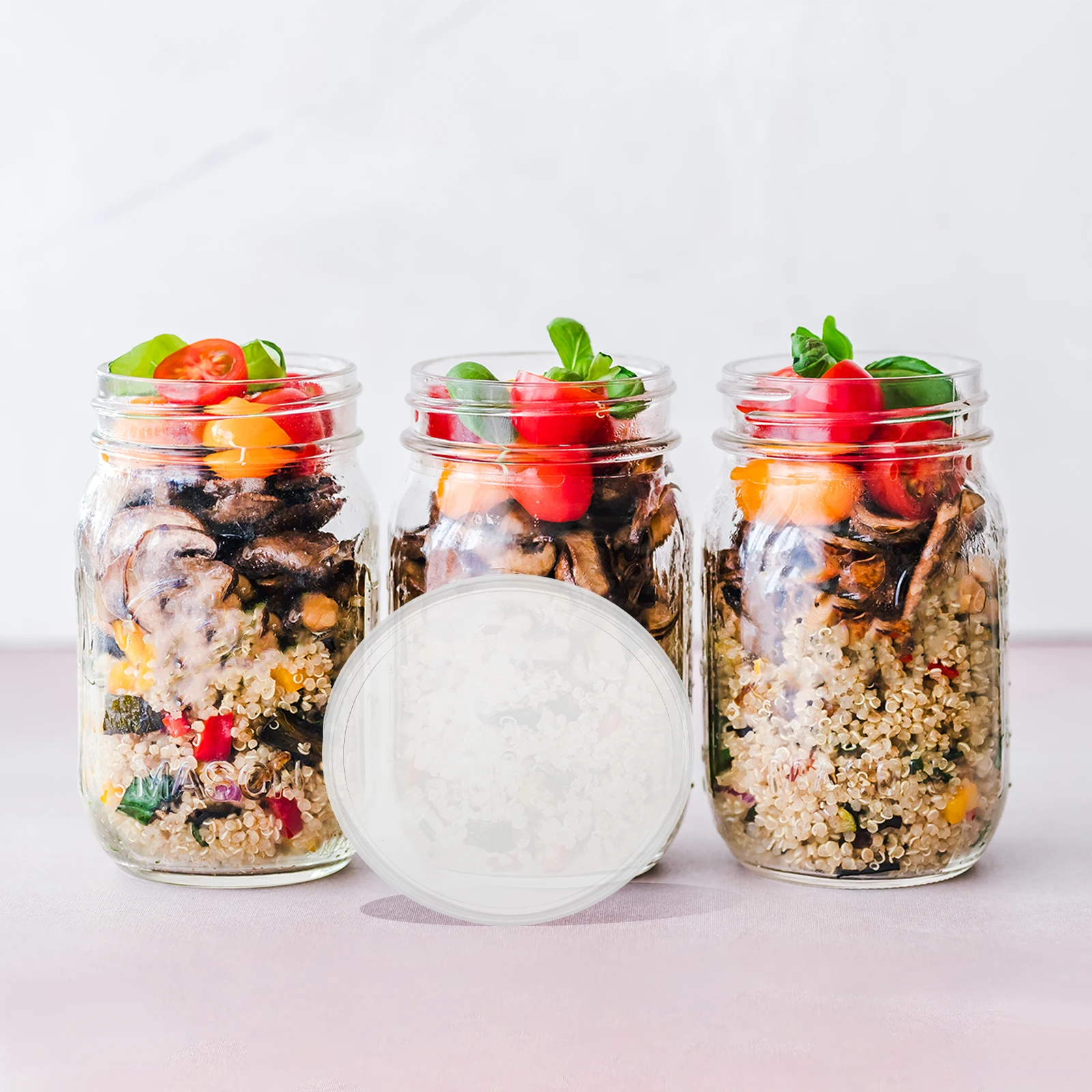 10Pcs Transparent Canned Food Lids Reusable Sealing Caps for Jars Bottles Universal Fit for Kitchen Food Storage Organization
10Pcs Transparent Canned Food Lids Reusable Sealing Caps for Jars Bottles Universal Fit for Kitchen Food Storage Organization