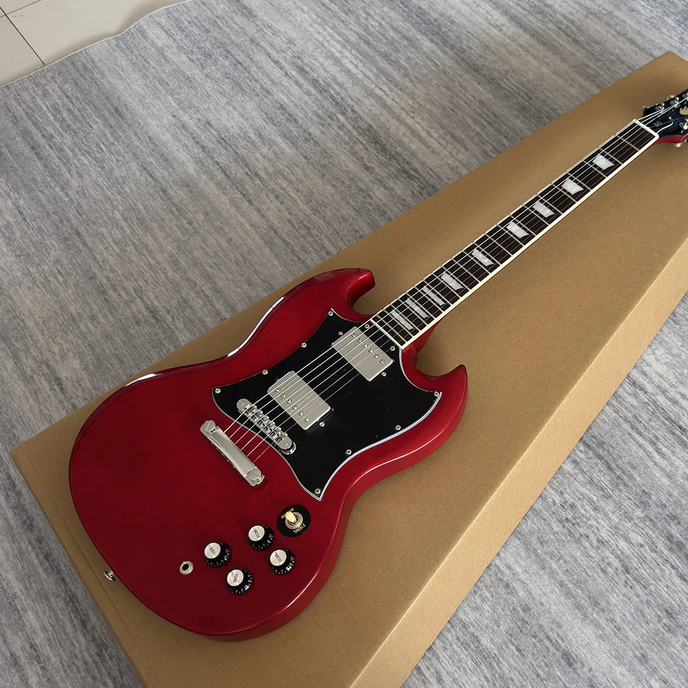 High quality SG standard electric guitar,cherry-red,rosewood fingerboard,in stock
High quality SG standard electric guitar,cherry-red,rosewood fingerboard,in stock