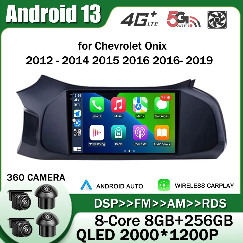 9 Inch for Chevrolet Onix 2012 - 2014 2015 2016 2016- 2019 Android 13 Car Radio Multimedia Player GPS Navigation Carplay
9 Inch for Chevrolet Onix 2012 - 2014 2015 2016 2016- 2019 Android 13 Car Radio Multimedia Player GPS Navigation Carplay